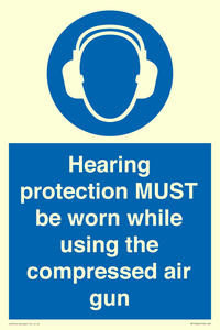 Hearing protection MUST be worn while using the compressed air gun